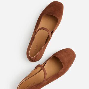 Madewell The Greta Ballet Flat in Soft Mahogany, Size 9